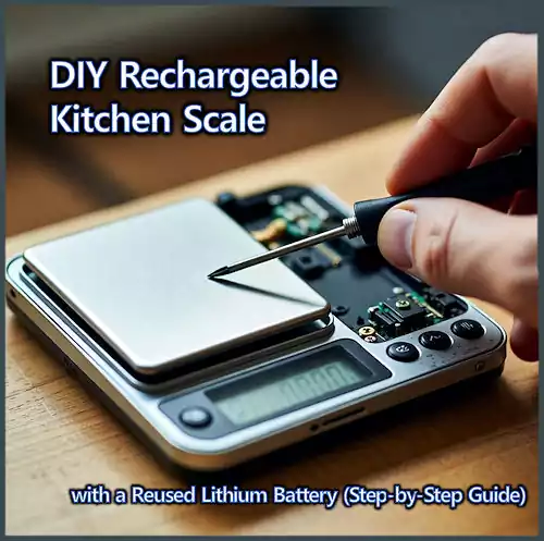 DIY rechargeable kitchen scale using reused lithium battery